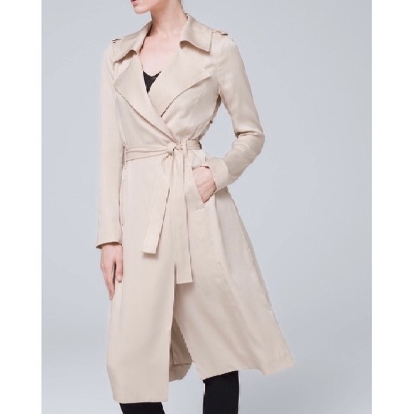 White House Black Market Jackets & Blazers - WHBM SOFT TRENCH COAT WITH REMOVABLE BELT